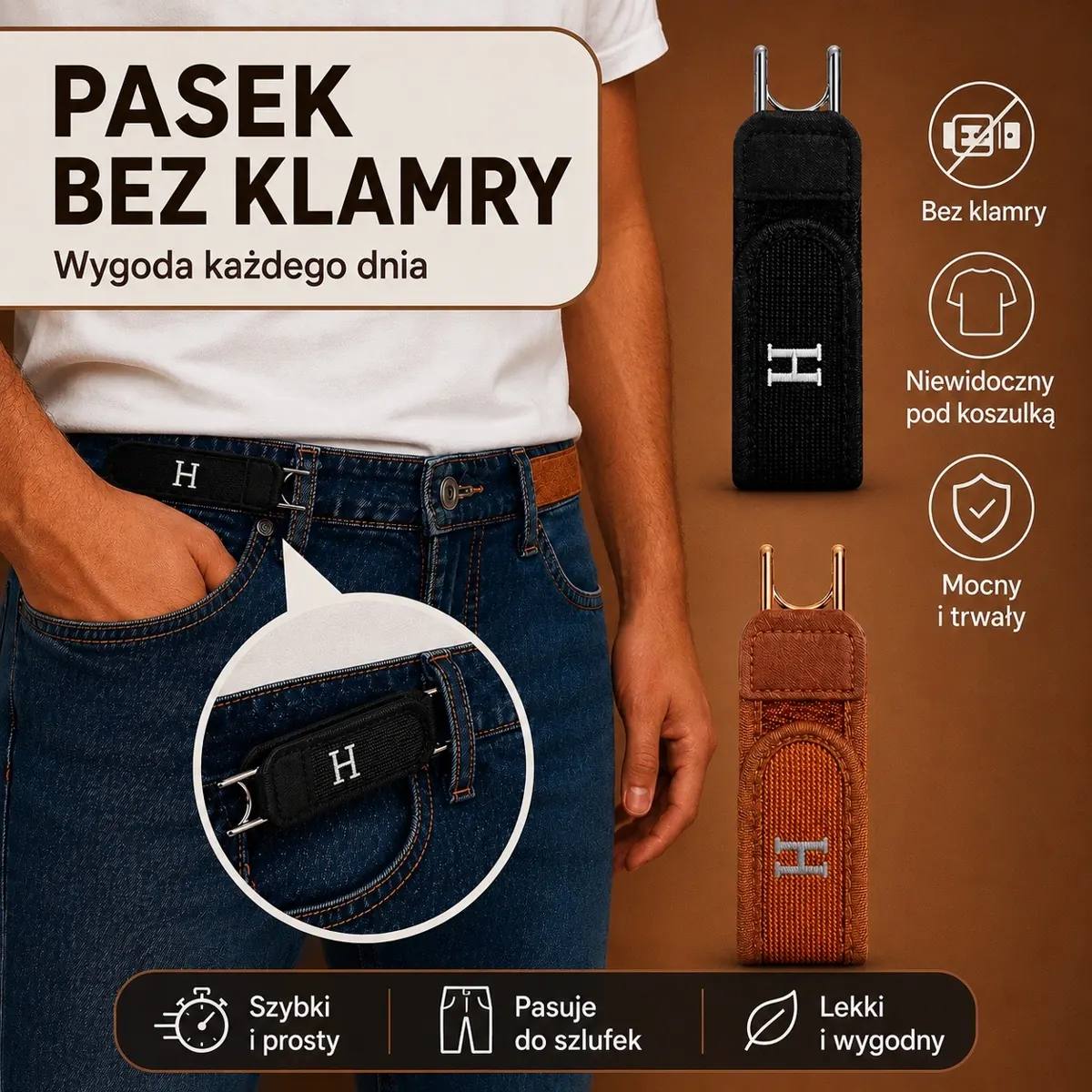 EasyPas pasek bez klamry