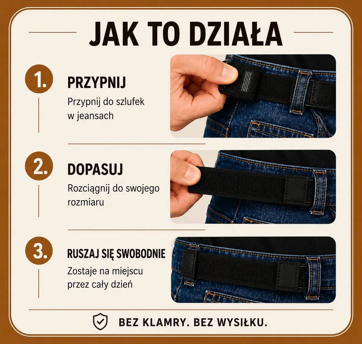 EasyPas pasek bez klamry